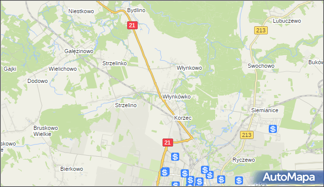 mapa Włynkówko, Włynkówko na mapie Targeo