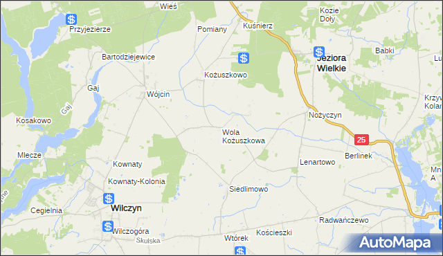 mapa Wola Kożuszkowa, Wola Kożuszkowa na mapie Targeo