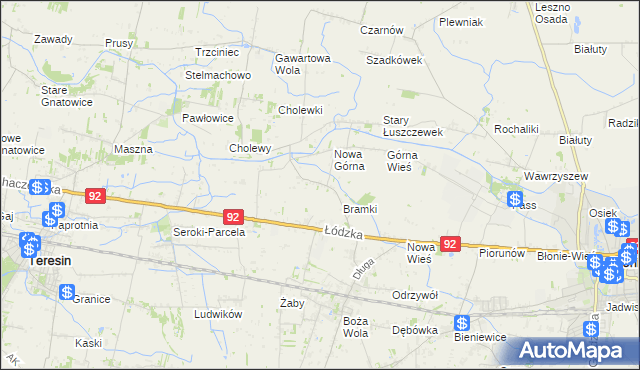 mapa Wola Łuszczewska, Wola Łuszczewska na mapie Targeo