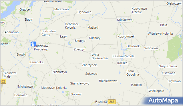 mapa Wola Spławiecka, Wola Spławiecka na mapie Targeo