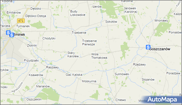 mapa Wola Tłomakowa, Wola Tłomakowa na mapie Targeo