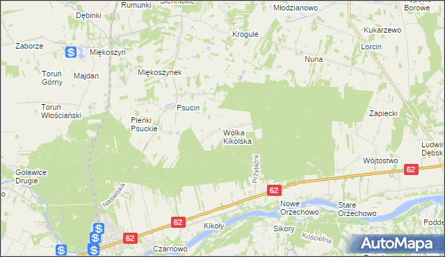 mapa Wólka Kikolska, Wólka Kikolska na mapie Targeo
