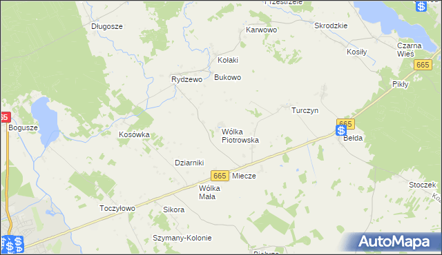 mapa Wólka Piotrowska, Wólka Piotrowska na mapie Targeo
