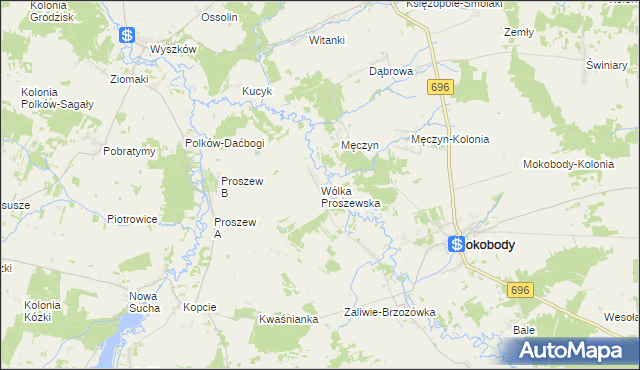 mapa Wólka Proszewska, Wólka Proszewska na mapie Targeo