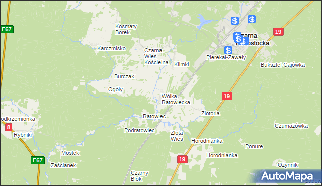 mapa Wólka Ratowiecka, Wólka Ratowiecka na mapie Targeo