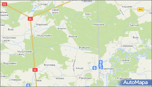 mapa Wygranka gmina Krzykosy, Wygranka gmina Krzykosy na mapie Targeo