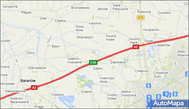 mapa Zabłotnia, Zabłotnia na mapie Targeo