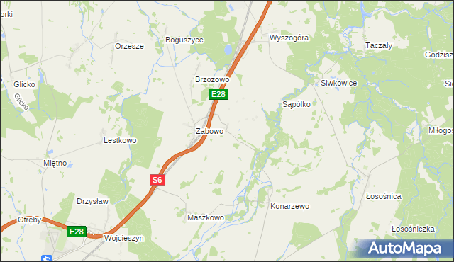 mapa Żabówko, Żabówko na mapie Targeo