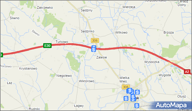 mapa Zalesie gmina Duszniki, Zalesie gmina Duszniki na mapie Targeo