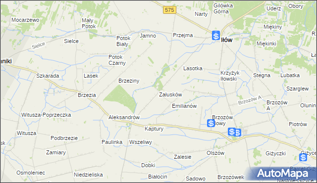 mapa Załusków, Załusków na mapie Targeo