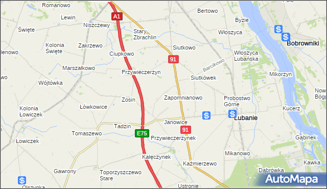 mapa Zapomnianowo, Zapomnianowo na mapie Targeo