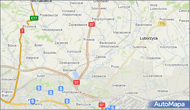 mapa Zastów, Zastów na mapie Targeo