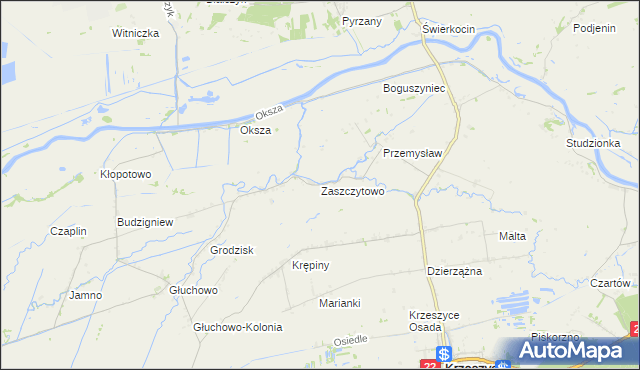 mapa Zaszczytowo, Zaszczytowo na mapie Targeo