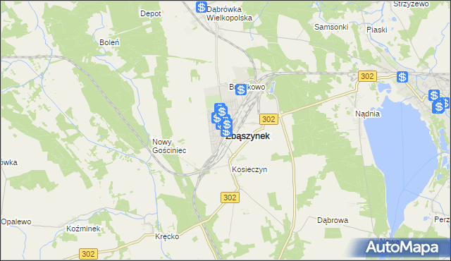 mapa Zbąszynek, Zbąszynek na mapie Targeo