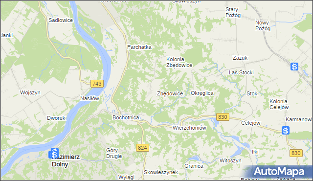 mapa Zbędowice, Zbędowice na mapie Targeo