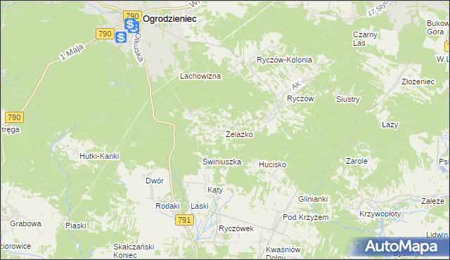mapa Żelazko, Żelazko na mapie Targeo