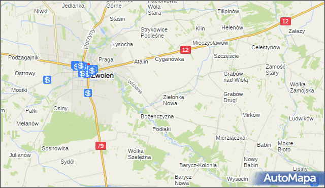 mapa Zielonka Nowa, Zielonka Nowa na mapie Targeo