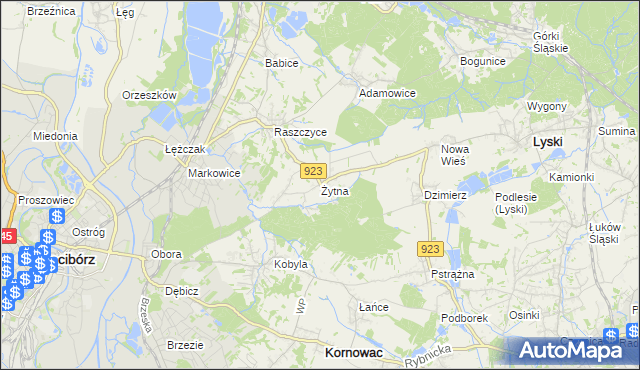 mapa Żytna, Żytna na mapie Targeo