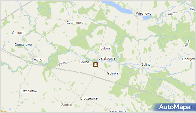 mapa Barzkowice, Barzkowice na mapie Targeo