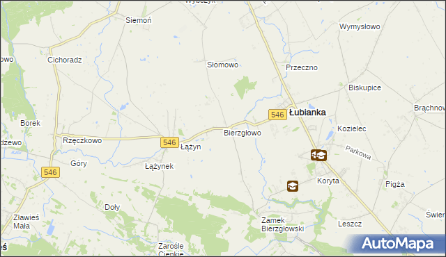 mapa Bierzgłowo, Bierzgłowo na mapie Targeo