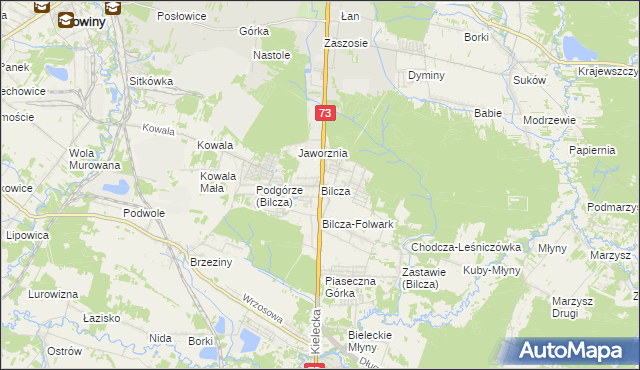 mapa Bilcza gmina Morawica, Bilcza gmina Morawica na mapie Targeo