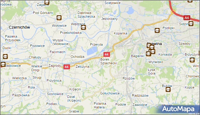 mapa Borek Szlachecki, Borek Szlachecki na mapie Targeo