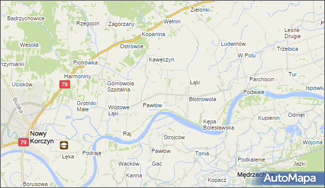 mapa Brzostków, Brzostków na mapie Targeo