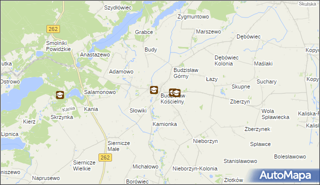 mapa Budzisław Kościelny, Budzisław Kościelny na mapie Targeo