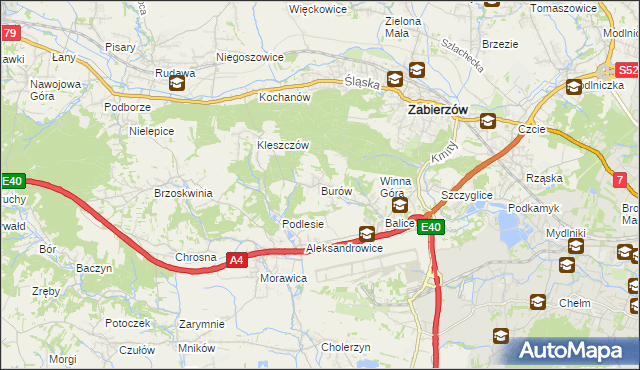 mapa Burów, Burów na mapie Targeo