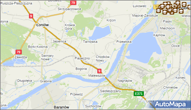 mapa Chodków Nowy, Chodków Nowy na mapie Targeo