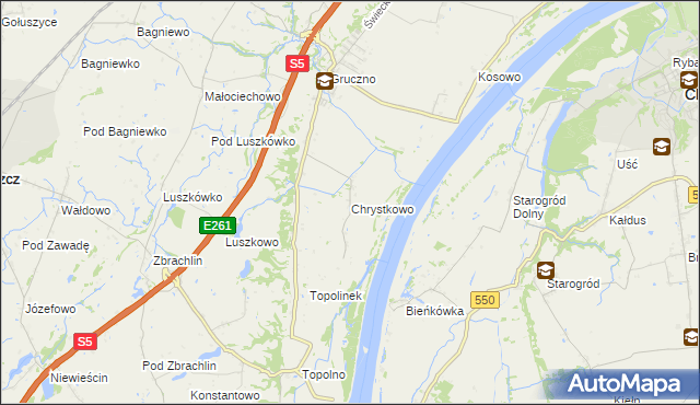mapa Chrystkowo, Chrystkowo na mapie Targeo
