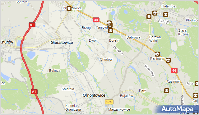 mapa Chudów, Chudów na mapie Targeo