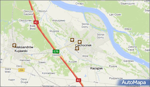 mapa Ciechocinek, Ciechocinek na mapie Targeo