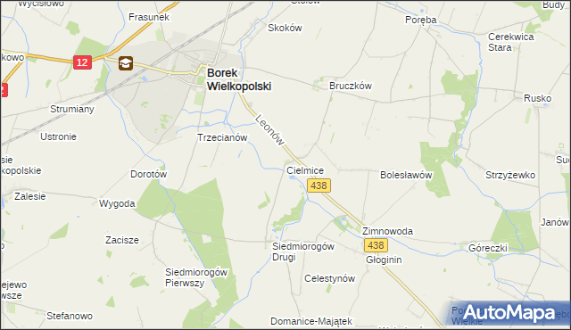 mapa Cielmice, Cielmice na mapie Targeo