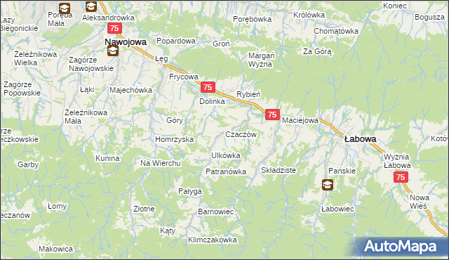 mapa Czaczów, Czaczów na mapie Targeo