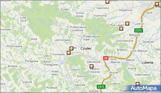 mapa Czudec, Czudec na mapie Targeo