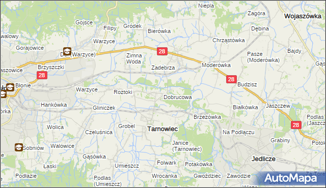 mapa Dobrucowa, Dobrucowa na mapie Targeo