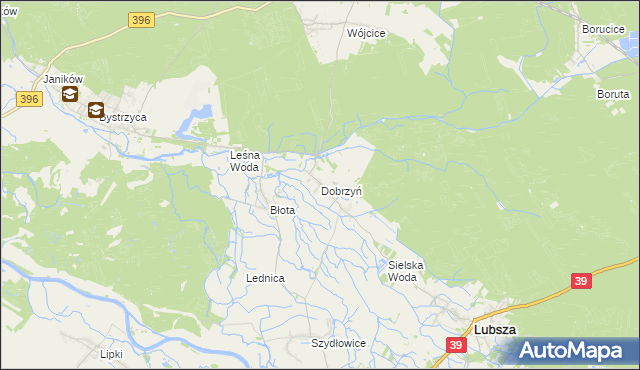 mapa Dobrzyń gmina Lubsza, Dobrzyń gmina Lubsza na mapie Targeo