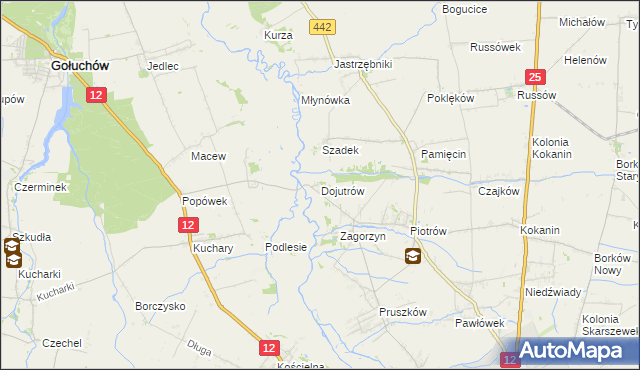 mapa Dojutrów, Dojutrów na mapie Targeo