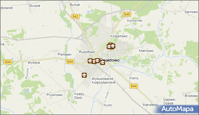 mapa Działdowo, Działdowo na mapie Targeo