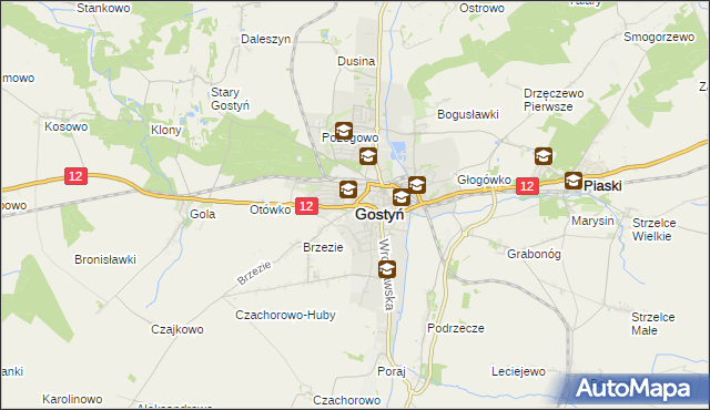 mapa Gostyń, Gostyń na mapie Targeo