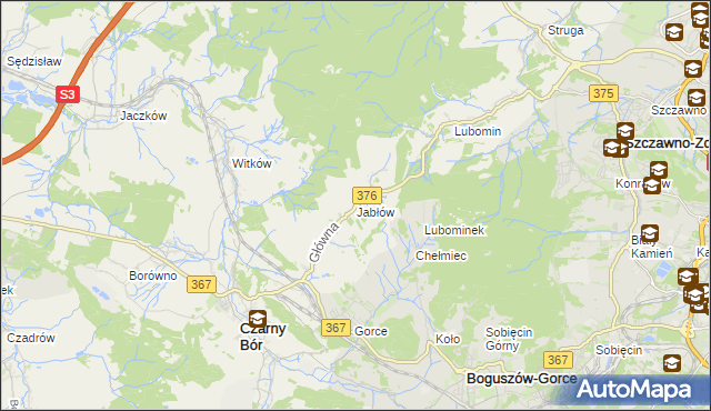 mapa Jabłów, Jabłów na mapie Targeo