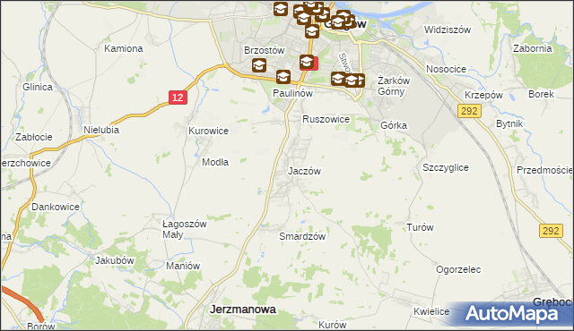 mapa Jaczów, Jaczów na mapie Targeo