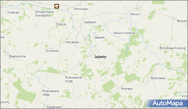 mapa Jaświły, Jaświły na mapie Targeo