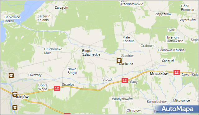 mapa Konstantynów gmina Mniszków, Konstantynów gmina Mniszków na mapie Targeo