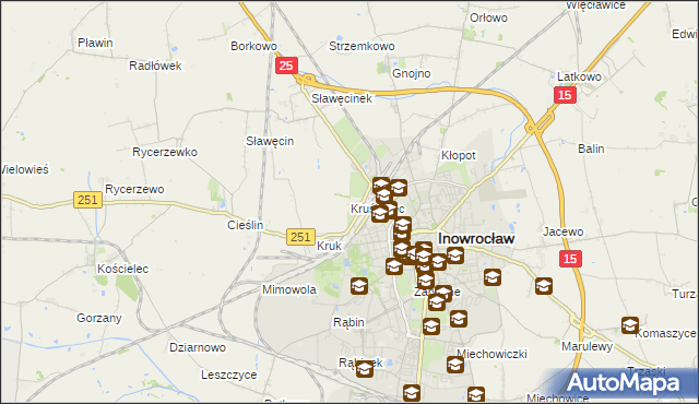 mapa Kruśliwiec, Kruśliwiec na mapie Targeo