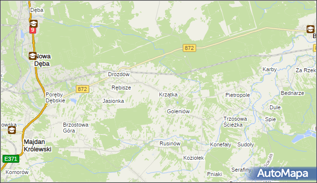 mapa Krzątka, Krzątka na mapie Targeo