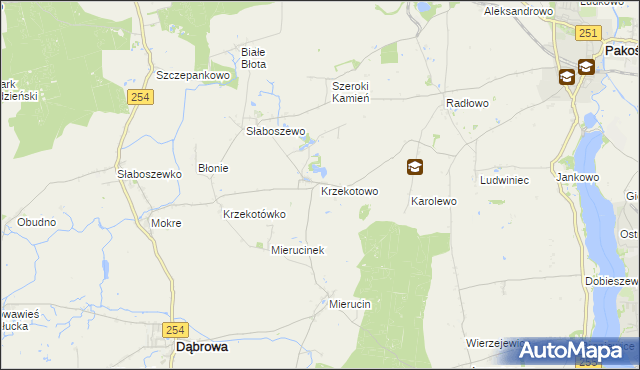 mapa Krzekotowo, Krzekotowo na mapie Targeo