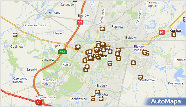 mapa Legnicy, Legnica na mapie Targeo