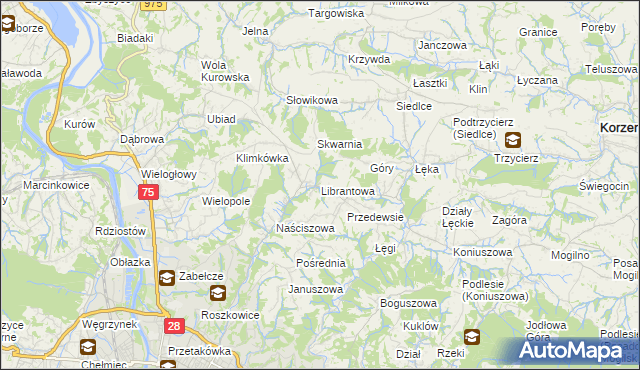 mapa Librantowa, Librantowa na mapie Targeo